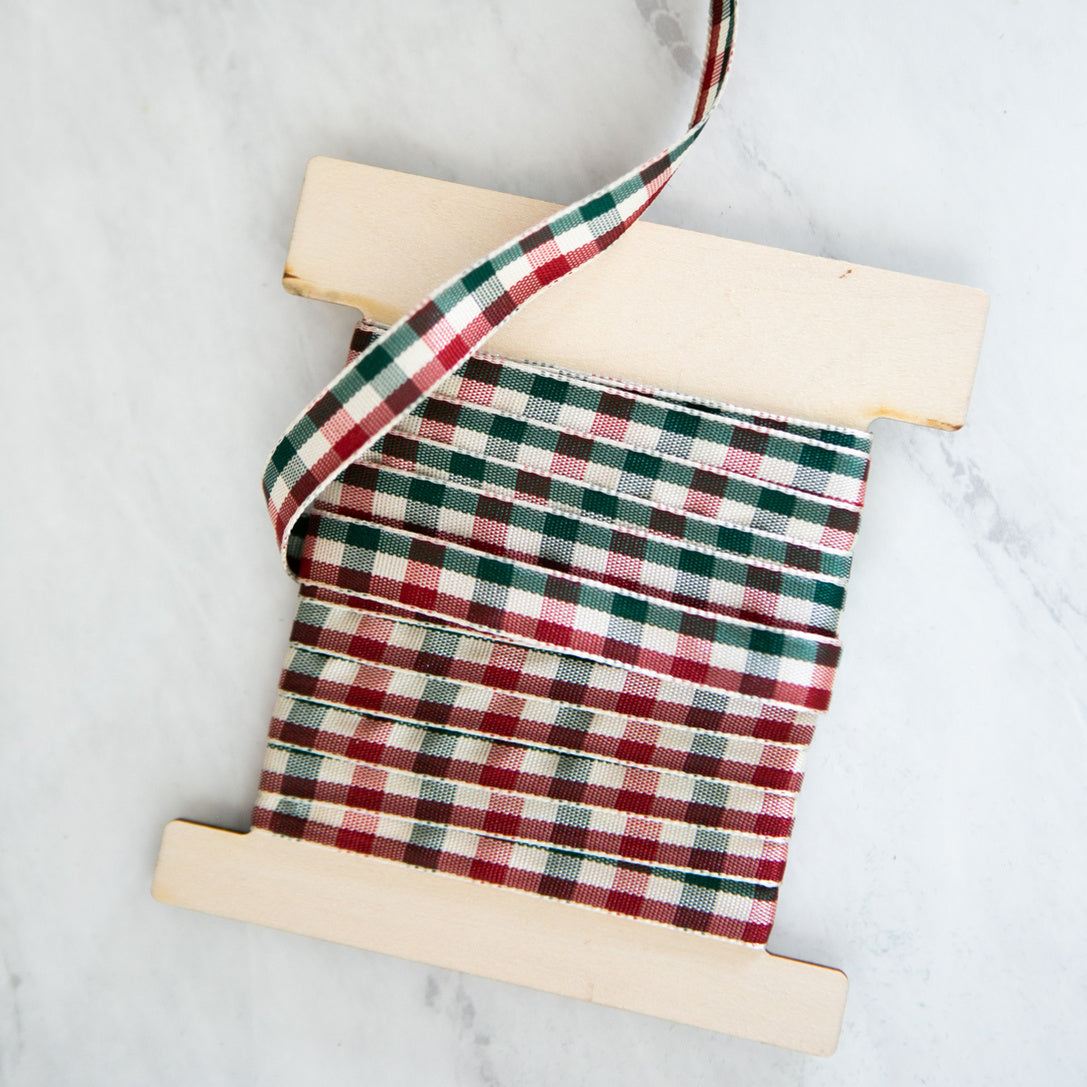 Thin Plaid Ribbon
