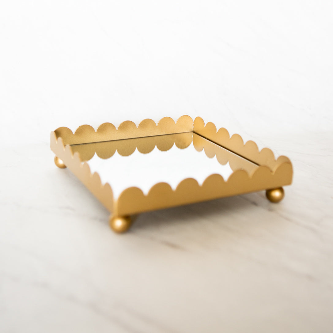 Scalloped Gold Tray
