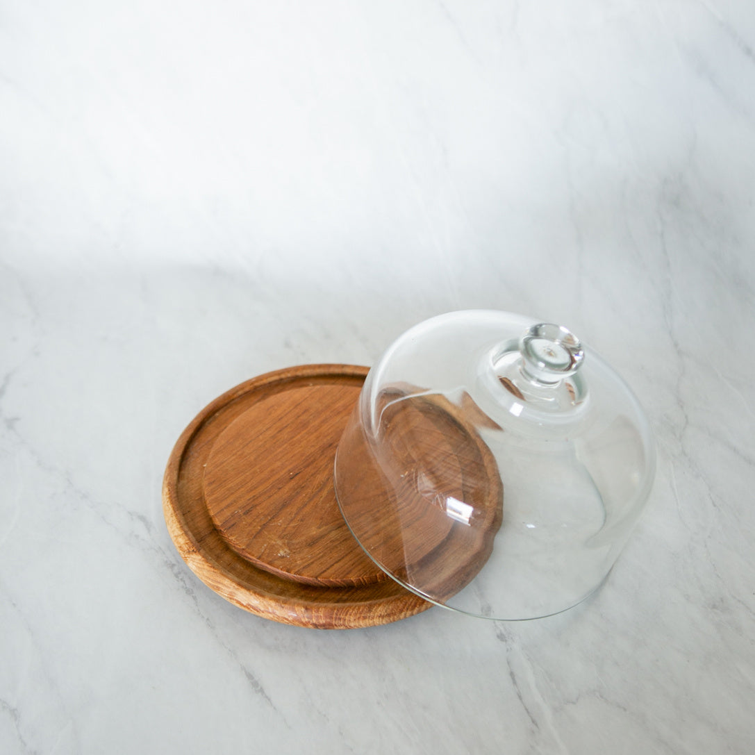 Wood Base Cloche - One of a Kind