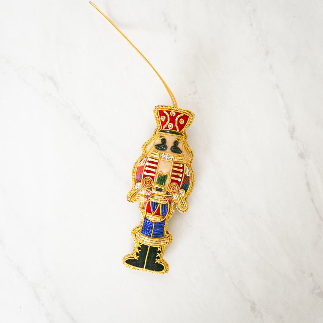 Plaid Nutcracker Ornament