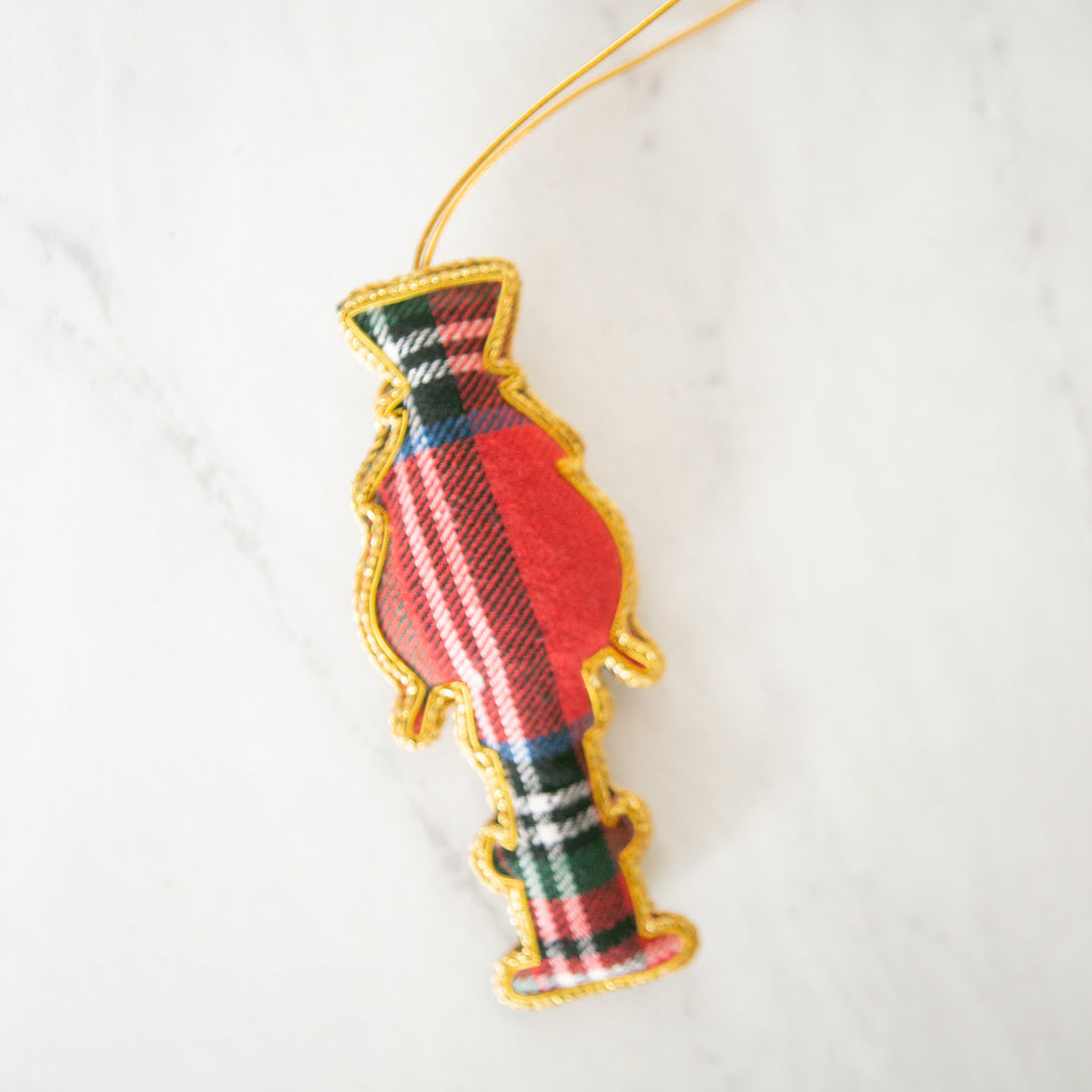 Plaid Nutcracker Ornament
