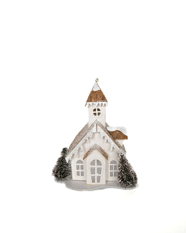 Glittered Church Ornament