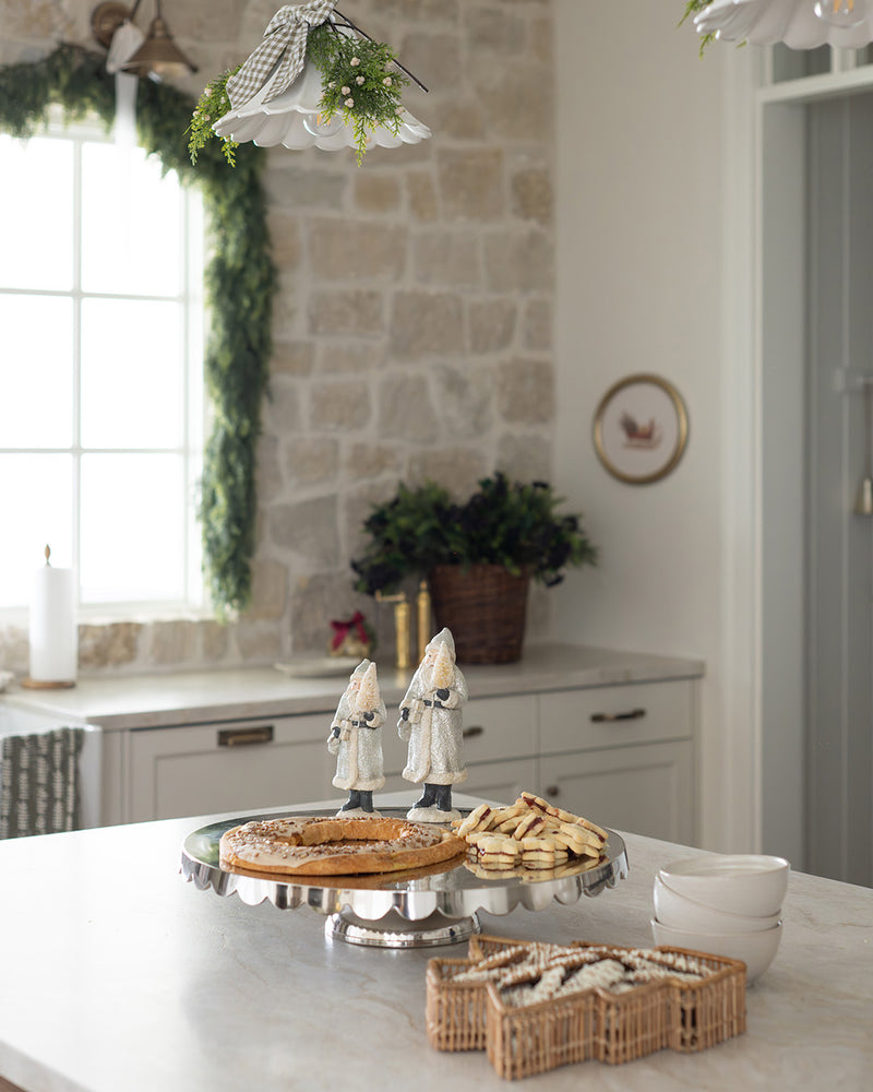 Holiday Tree Rattan Tray