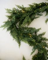 Cedar Garland With Lights