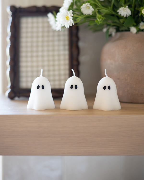 Ghost Candles - Set of 3