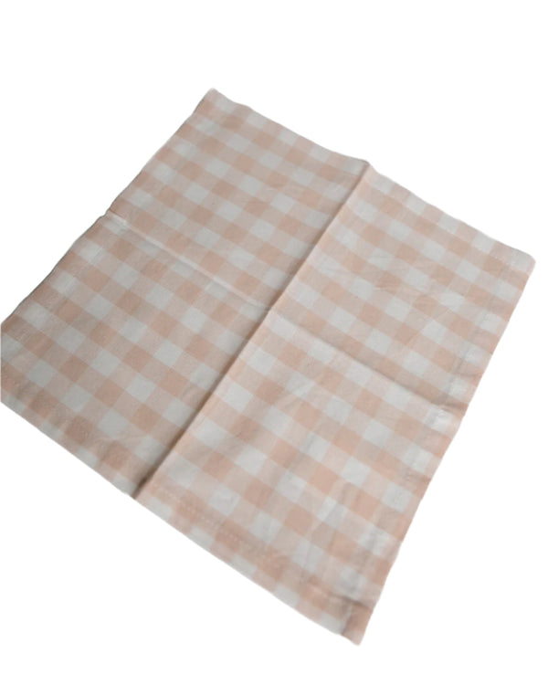 Pink Gingham Napkins - Set of 4