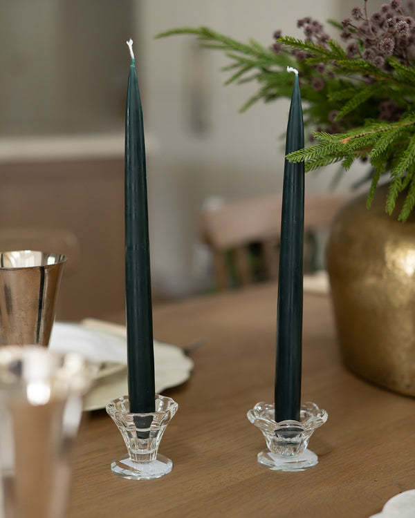 Evergreen Taper Candles - Set of 2
