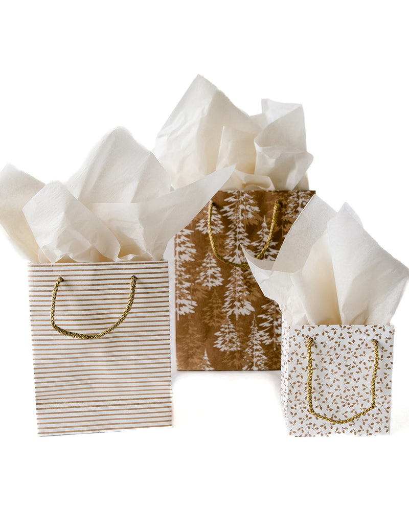 Gold Gift Bag Set of 3