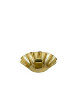 Gold Ruffle Taper Holder