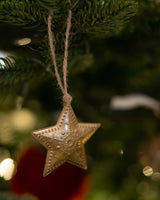 Golden Etched Ornaments - Set of 3