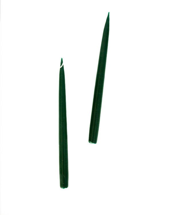 Evergreen Taper Candles - Set of 2