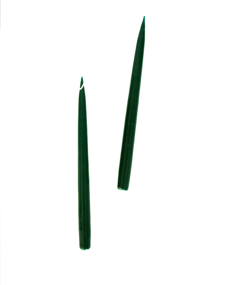 Evergreen Taper Candles - Set of 2