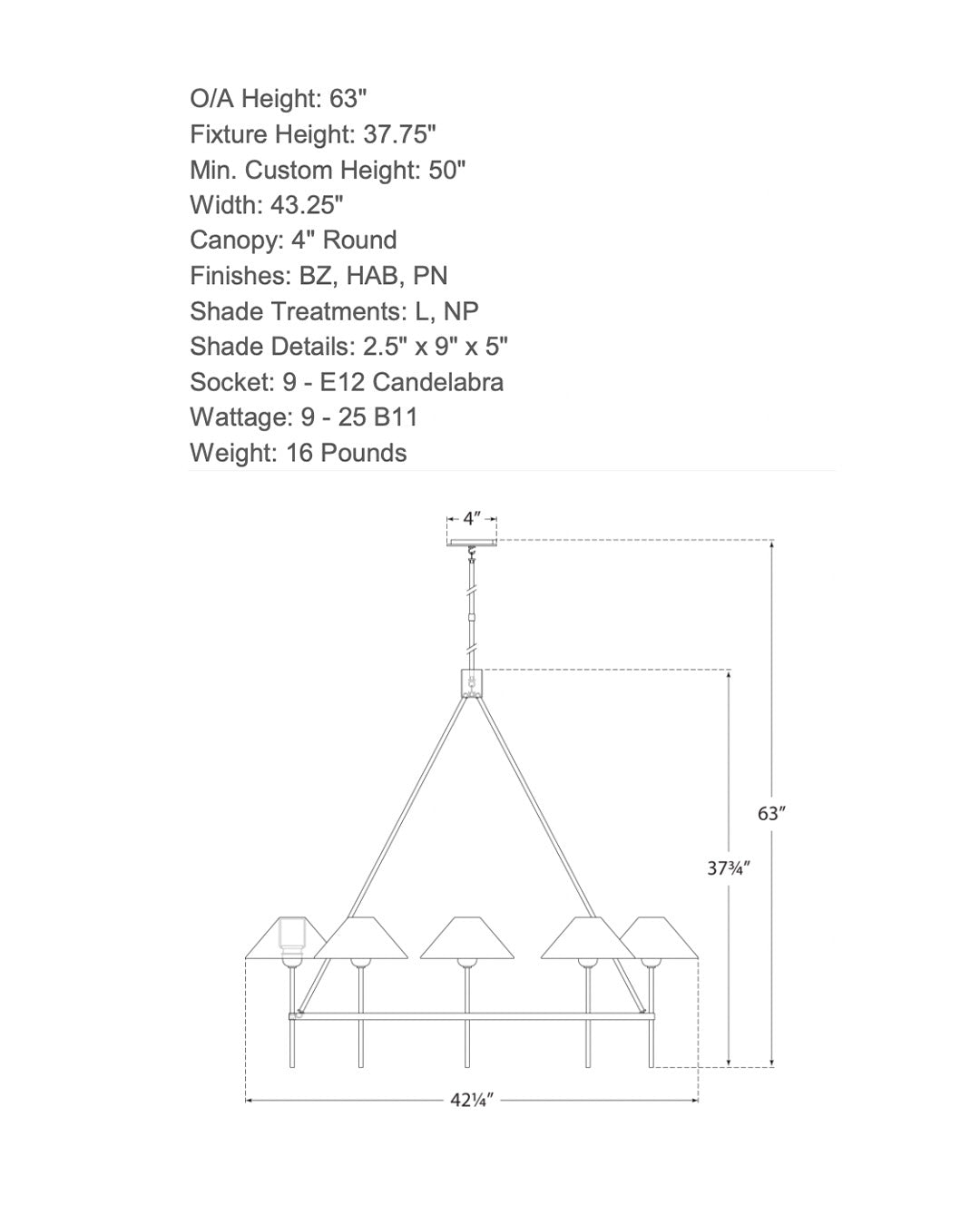 Hadley Chandelier