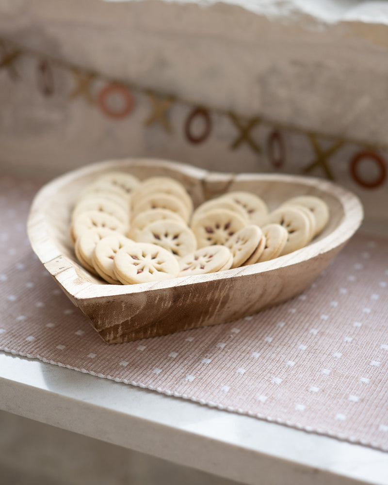 Hand Carved Wooden Heart Bowl