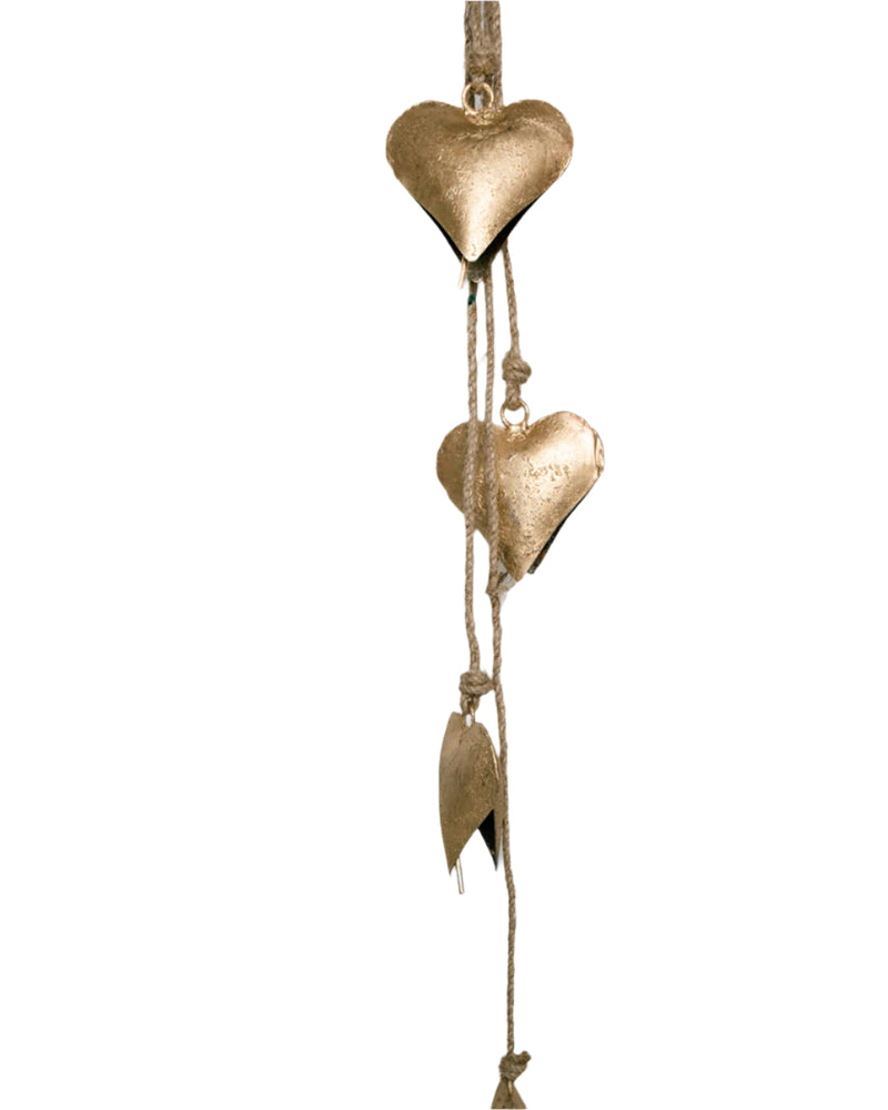 Gold Heart Bells