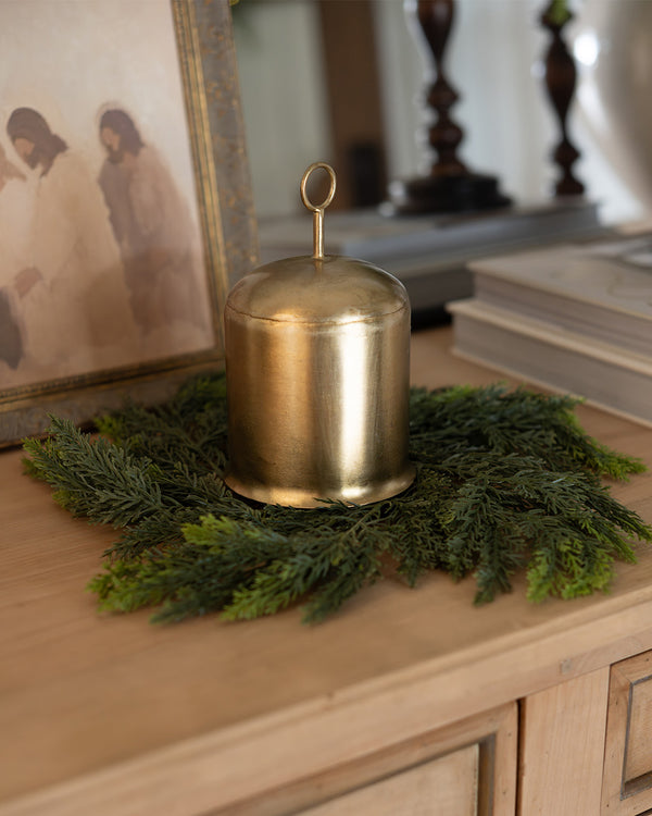 Large Brass Holiday Bell