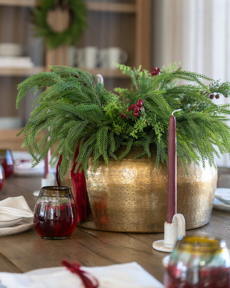 Large Textured Gold Vase