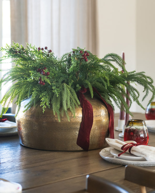 Large Textured Gold Vase