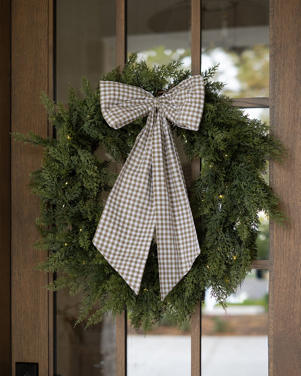 Large Gingham Bow
