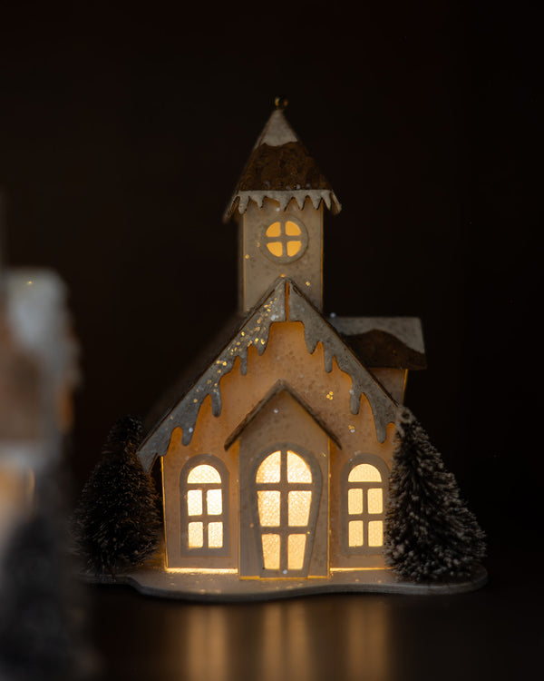 Glittered Church Ornament