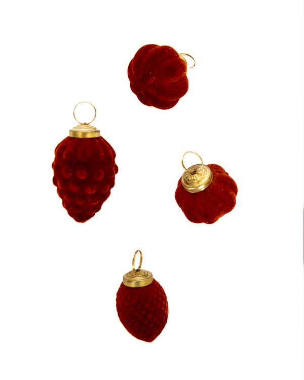 Plum Ornaments - Set of 4