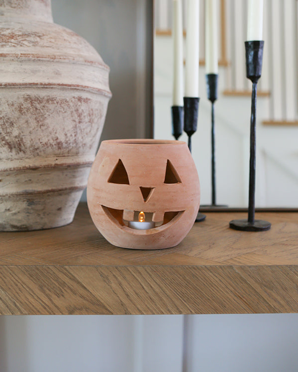 Terracotta Medium Luminary Jack-O-Lantern