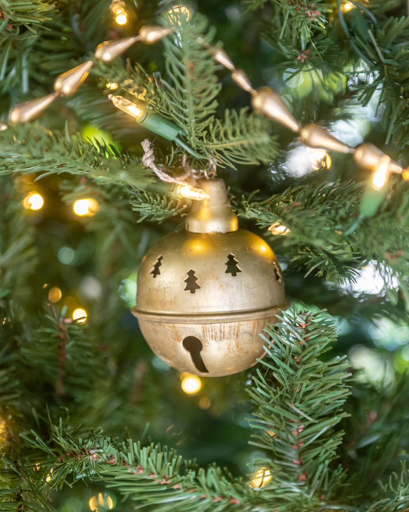 Tree Cut Out Metal Bell Ornament (Online Exclusive)