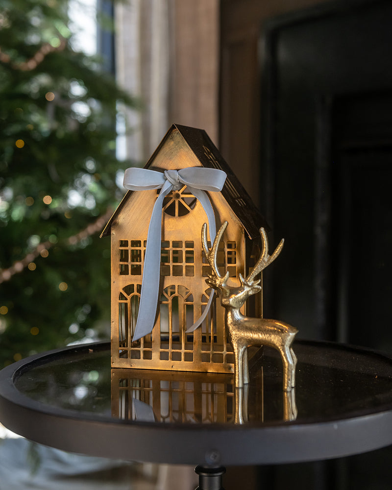 Mini Gold Reindeer Figurine