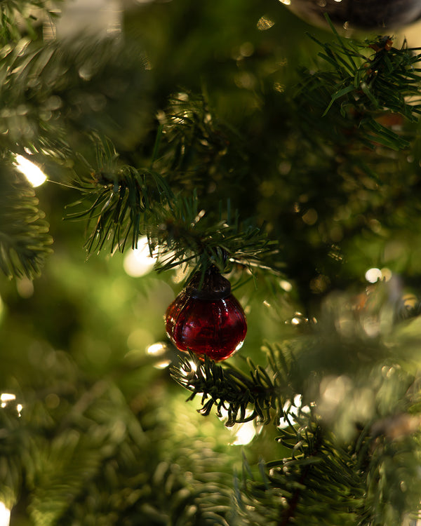 Mini Red Ornaments - Set of 9