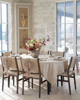 Tablecloth with Black Scalloped Edge