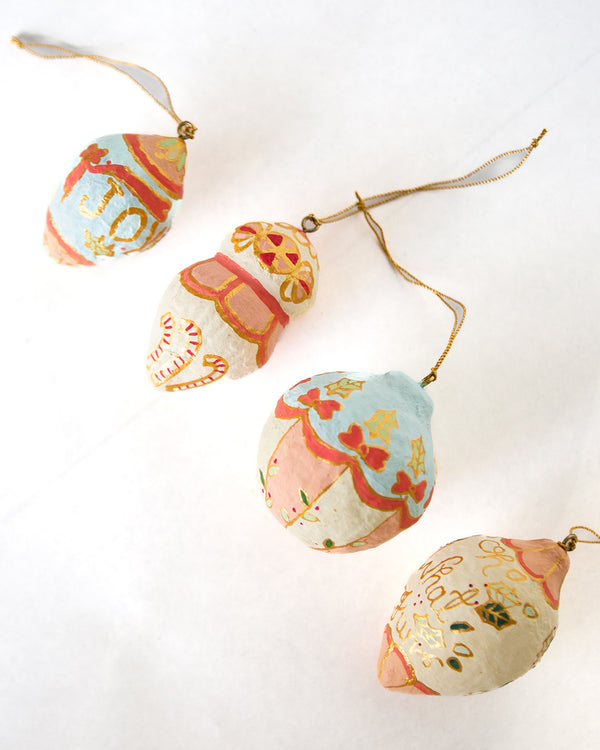 Pastel Ornaments - Set of 4