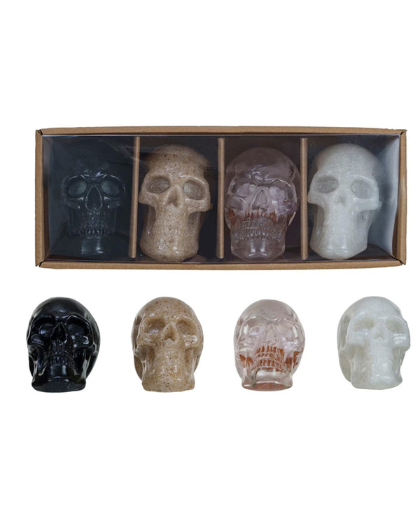 Resin Skulls - Set of 4