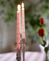 Pink Heart Taper Candles