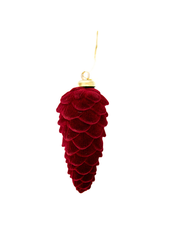 Burgundy Pine Cone Ornament