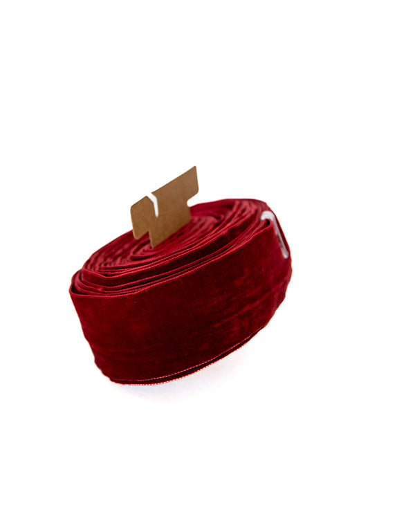 2" Crimson Velvet Ribbon - 10 yds