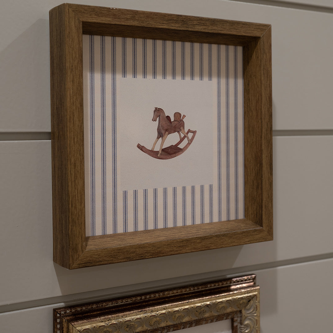 Rocking Horse Stripe Framed Art