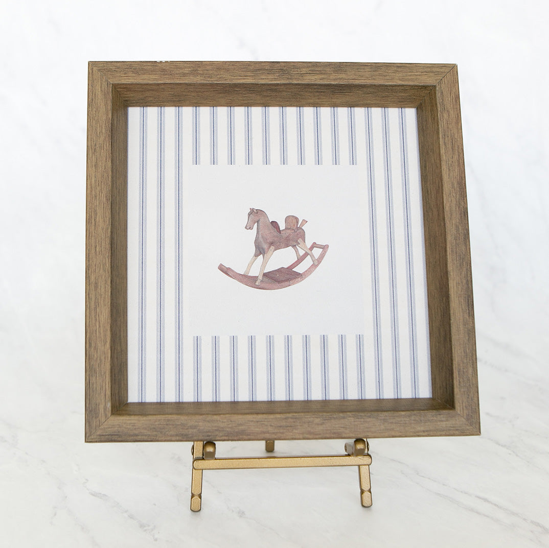 Rocking Horse Stripe Framed Art