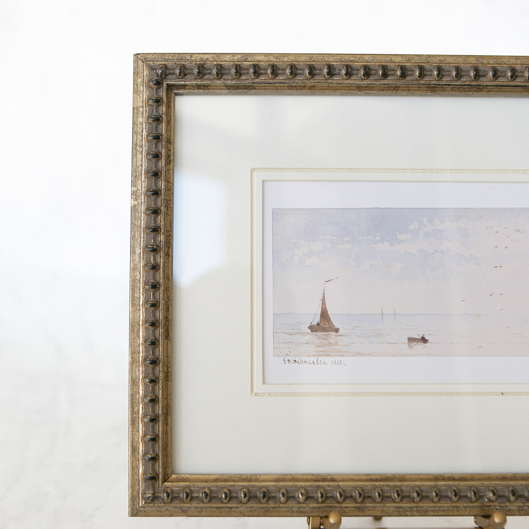 Sailboat Watercolor Framed Art