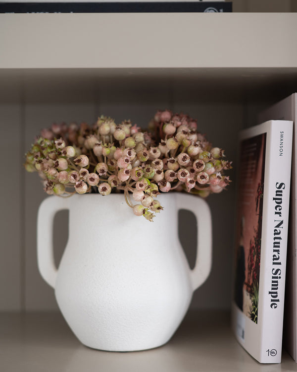 White Sandy Vase