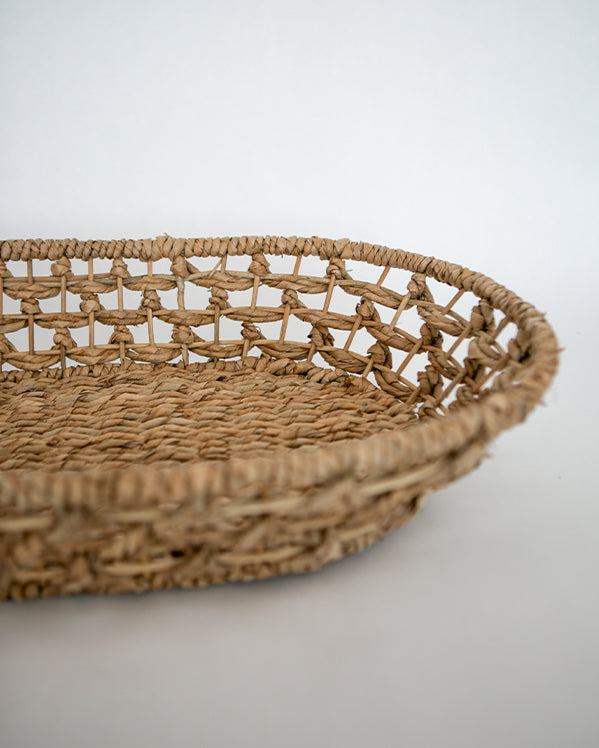 Decorative Hand-Woven Seagrass Basket