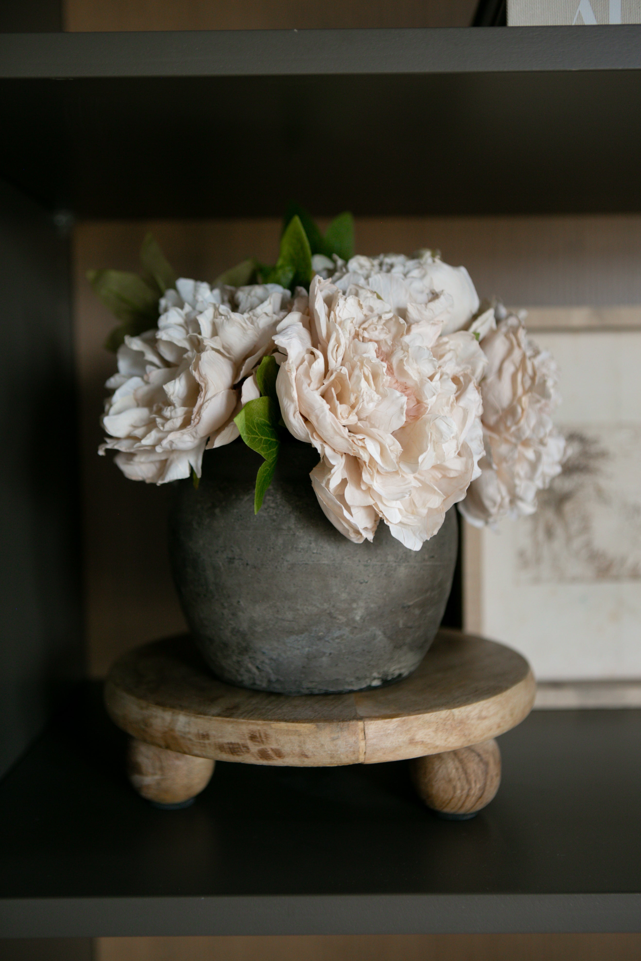 Dusted Cream Peony Stem