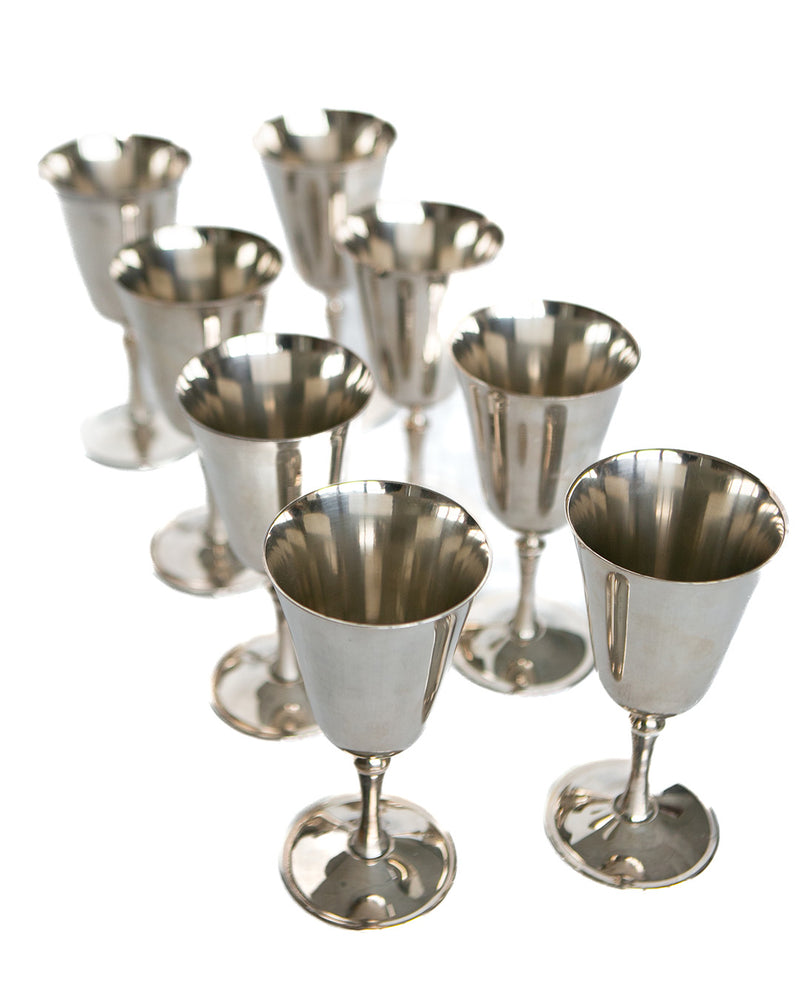 One of Kind Silver Goblets - Set of 10