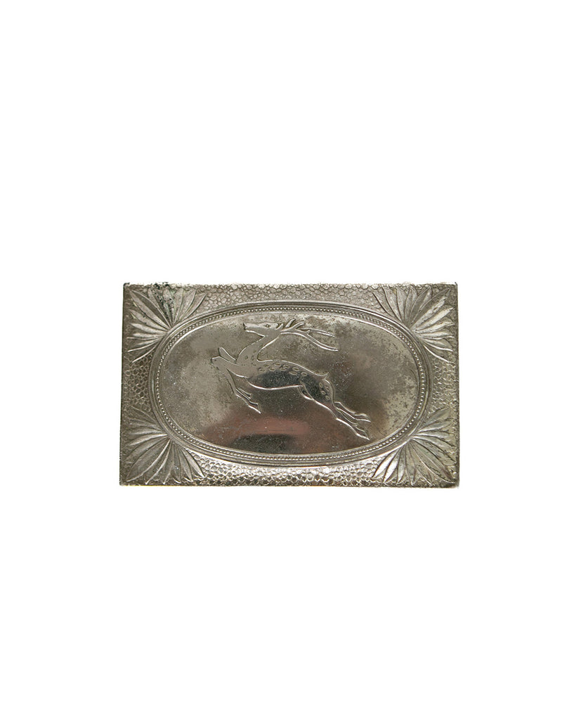 One of a Kind Polished Silver Reindeer box