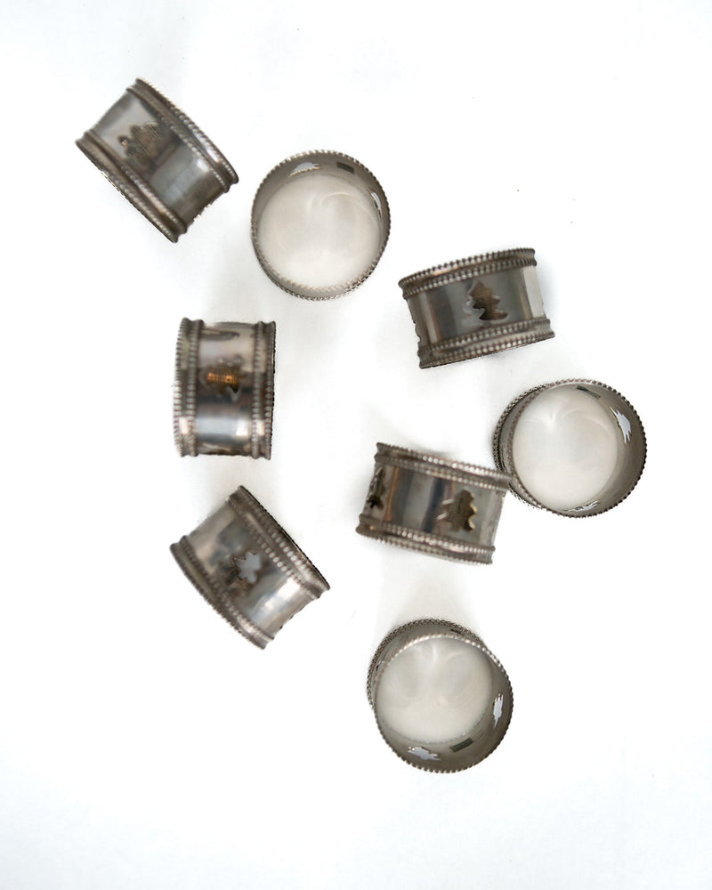 One of Kind Silver Napkin Rings