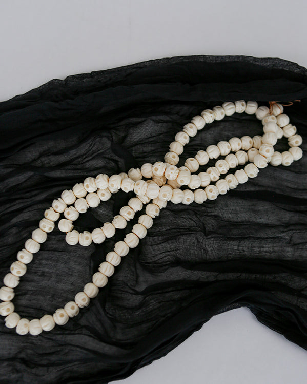 White Bone Decorative Skull Beads
