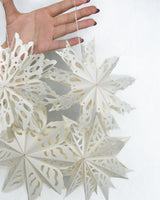 Powder Snowflake Ornaments - Set of 4