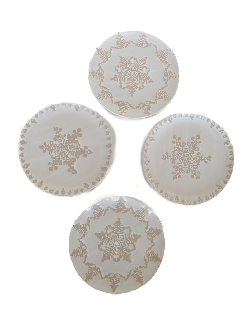 Snowflake Plate - Set of 4 (2 styles)