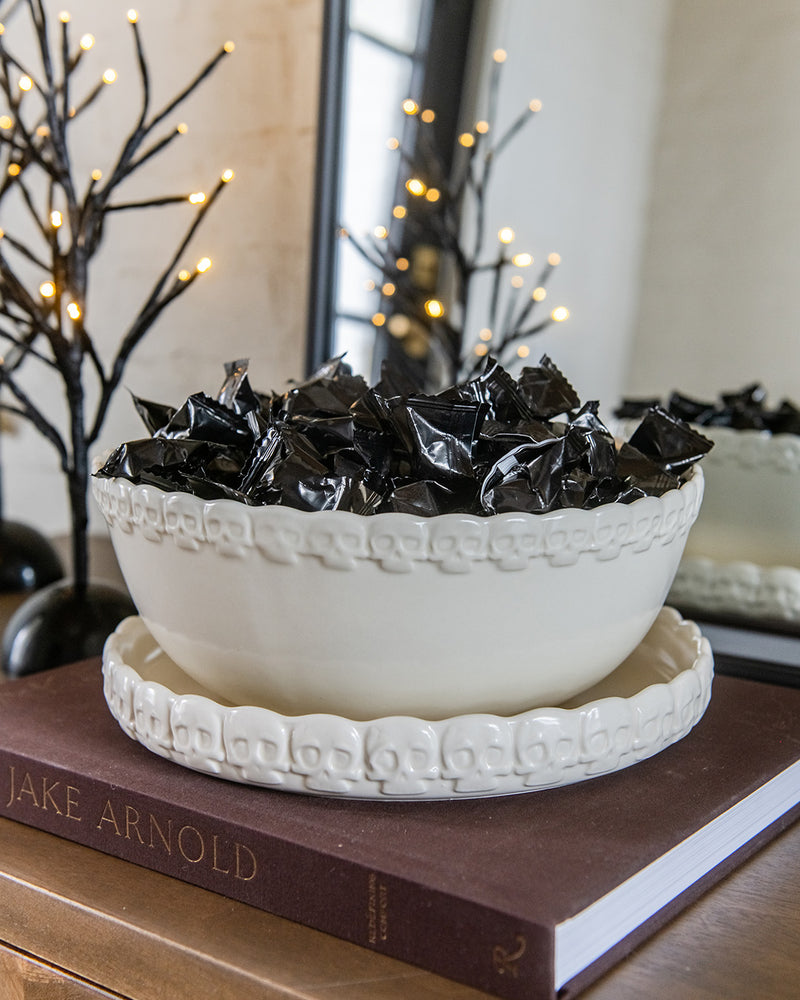 Stoneware Skull Tray