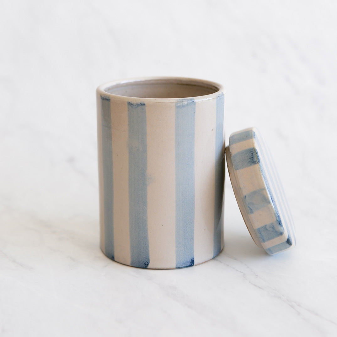 Blue Stripe Jar