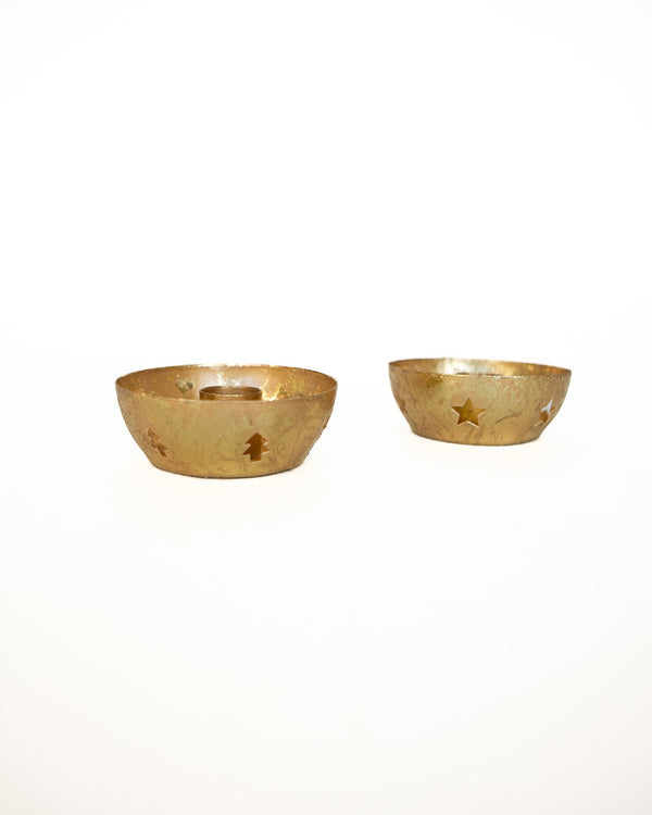 Gold Taper Holder - Set of Two